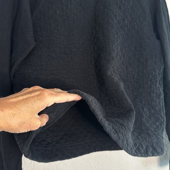 Rag & Bone Quilted Black Pullover Sweatshirt Sweater Long Sleeve Loungewear - Picture 4 of 6